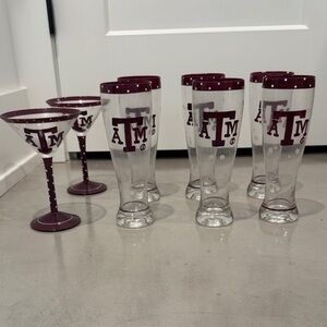 Texas A&M drink ware set
